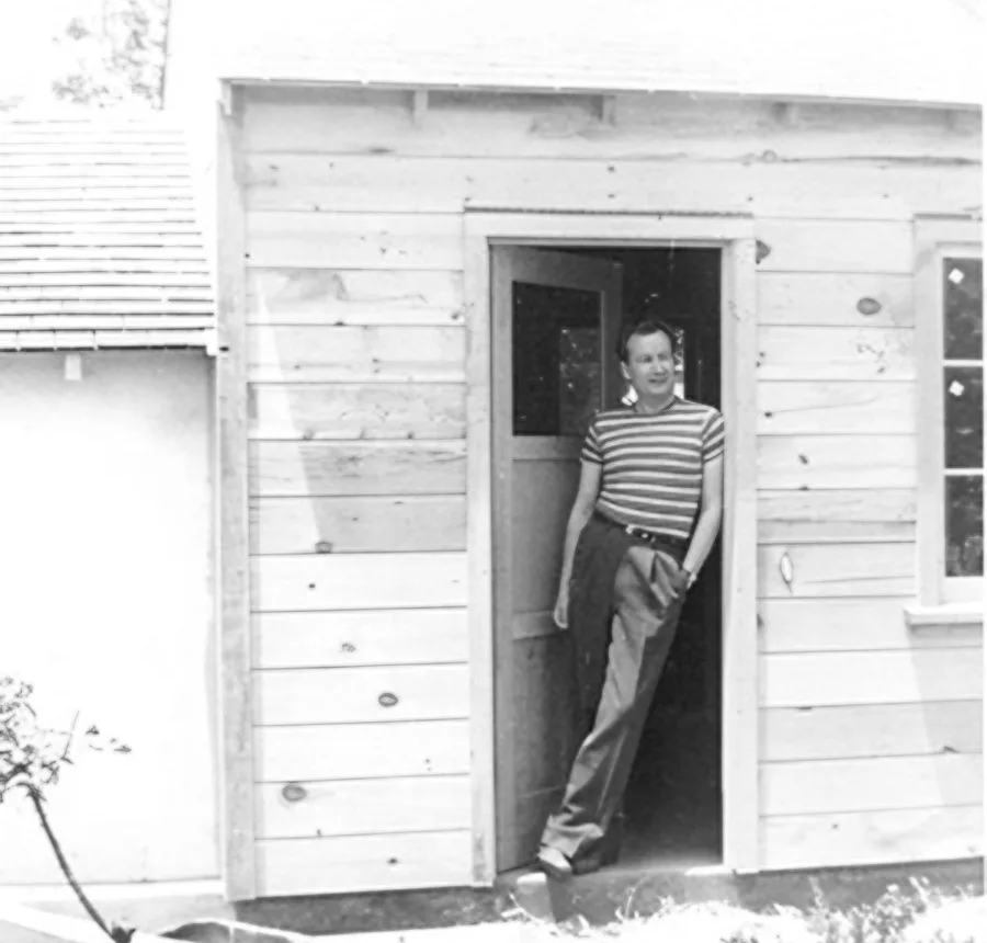 Bill Peet in his studio