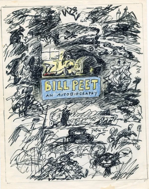 Cover design study for Bill Peet: An Autobiography