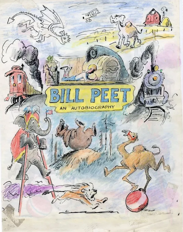 Cover design study for Bill Peet: An Autobiography