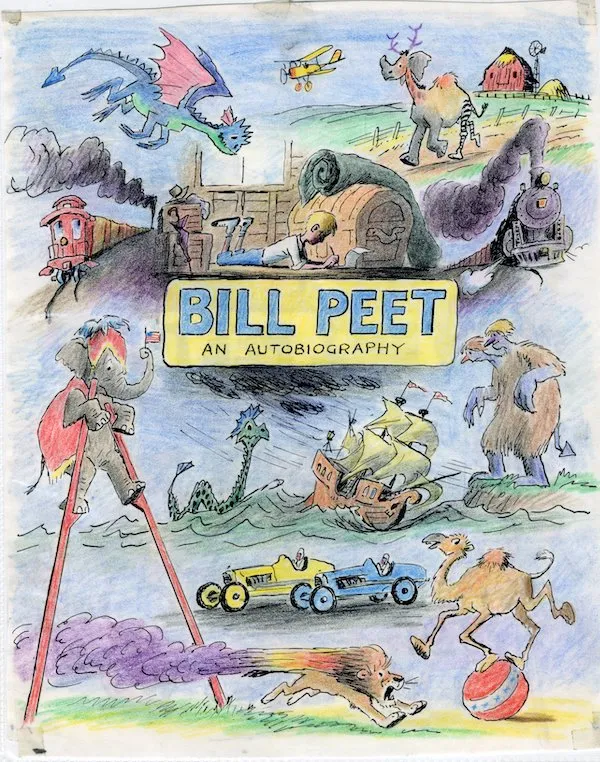 Cover design study for Bill Peet: An Autobiography