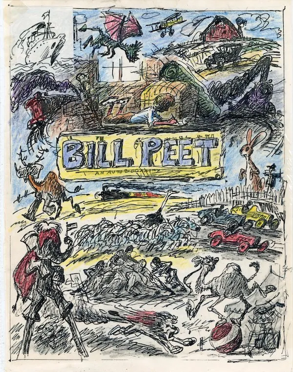 Cover design study for Bill Peet: An Autobiography