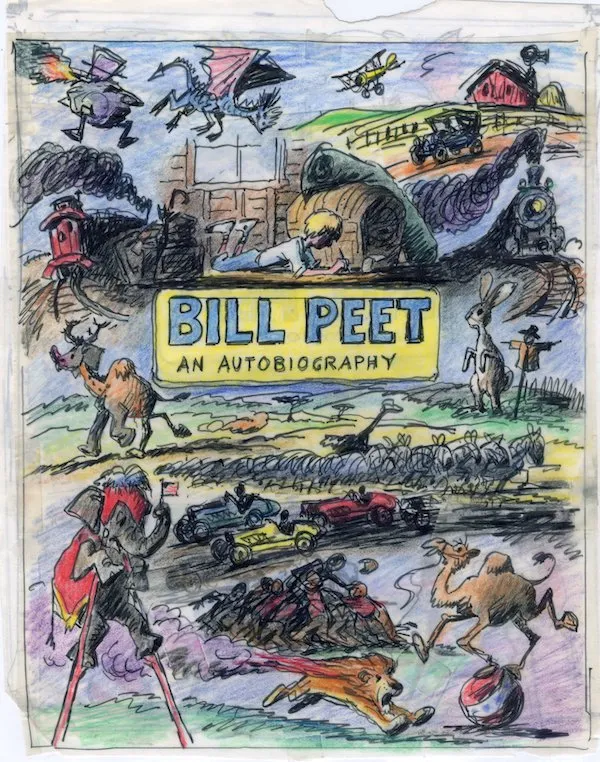 Cover design study for Bill Peet: An Autobiography