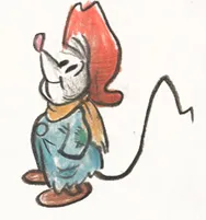 A story sketch from the short Ben and Me, featuring Amos the mouse and Benjamin Franklin