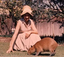 Margaret with young Capy