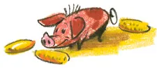 Chester: early version of the pig character