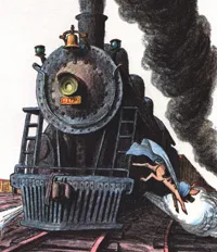 Chester aboard the circus train: detail