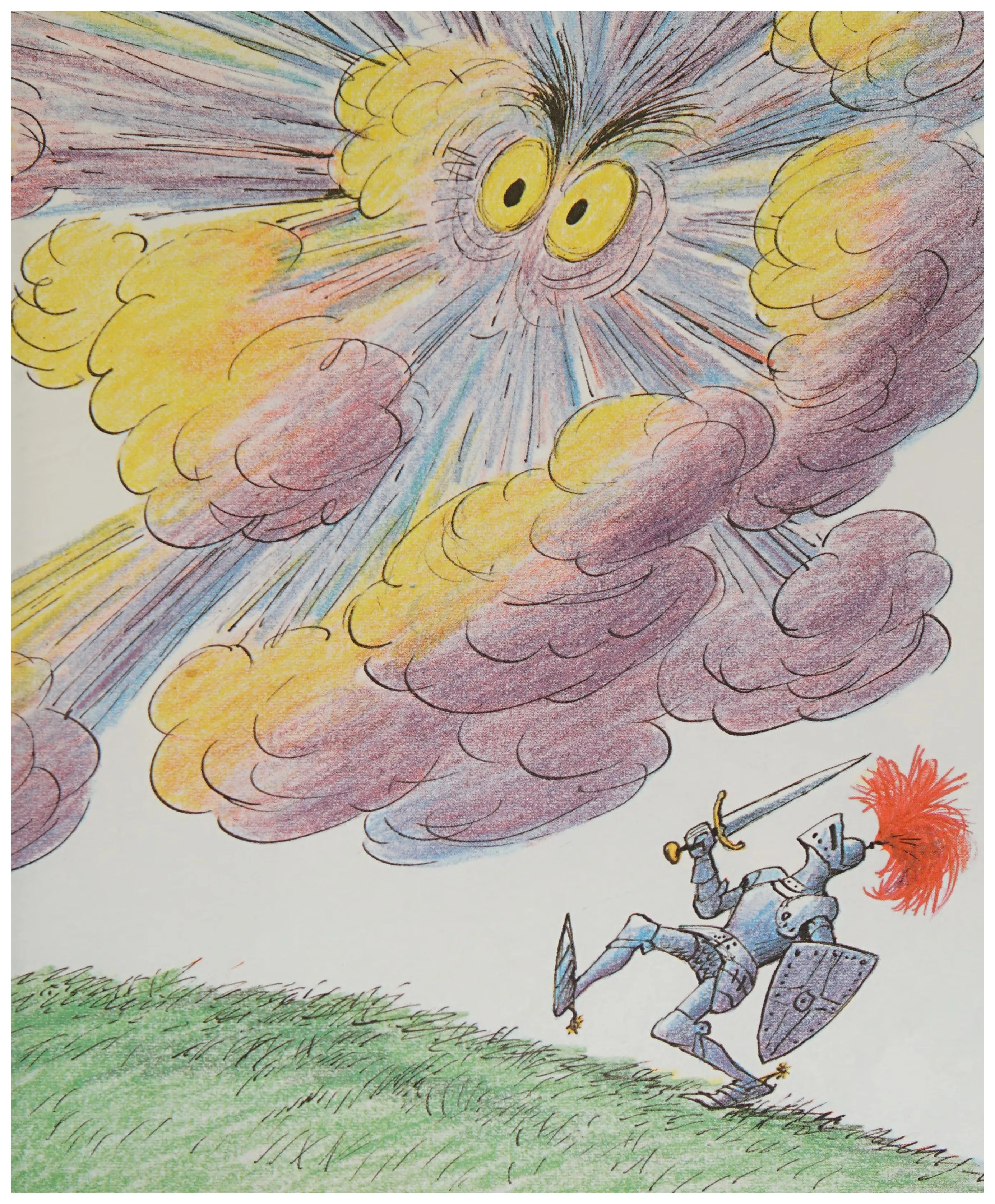 A burst of terrible magic sends the knight fleeing