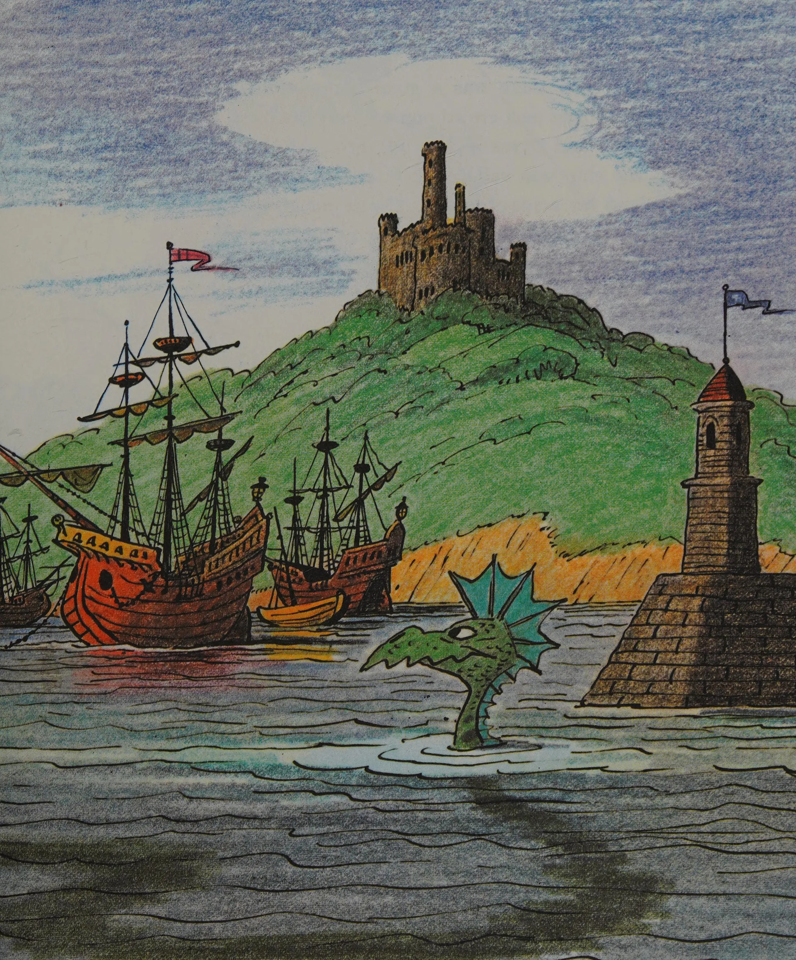 Cyrus watches the ships in the harbor below the castle