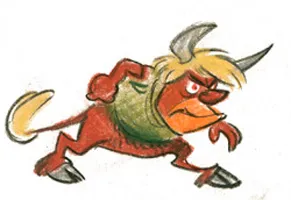Demon study by Bill Peet, c.1958