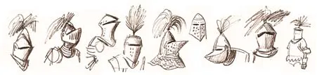 Droofus and the helmets: illustration detail