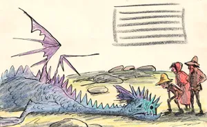 Illustration from the rough draft