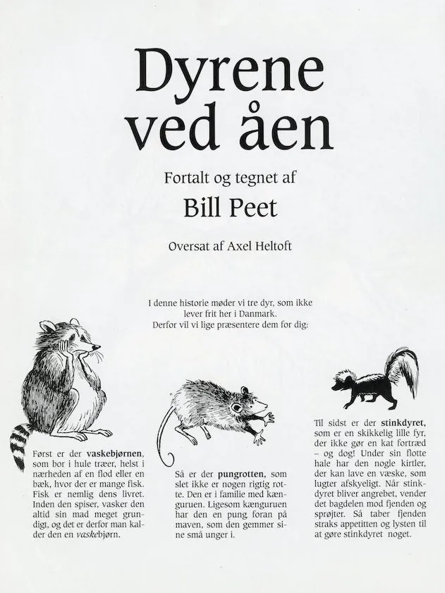 An illustration gathering many of Bill Peet's animal characters