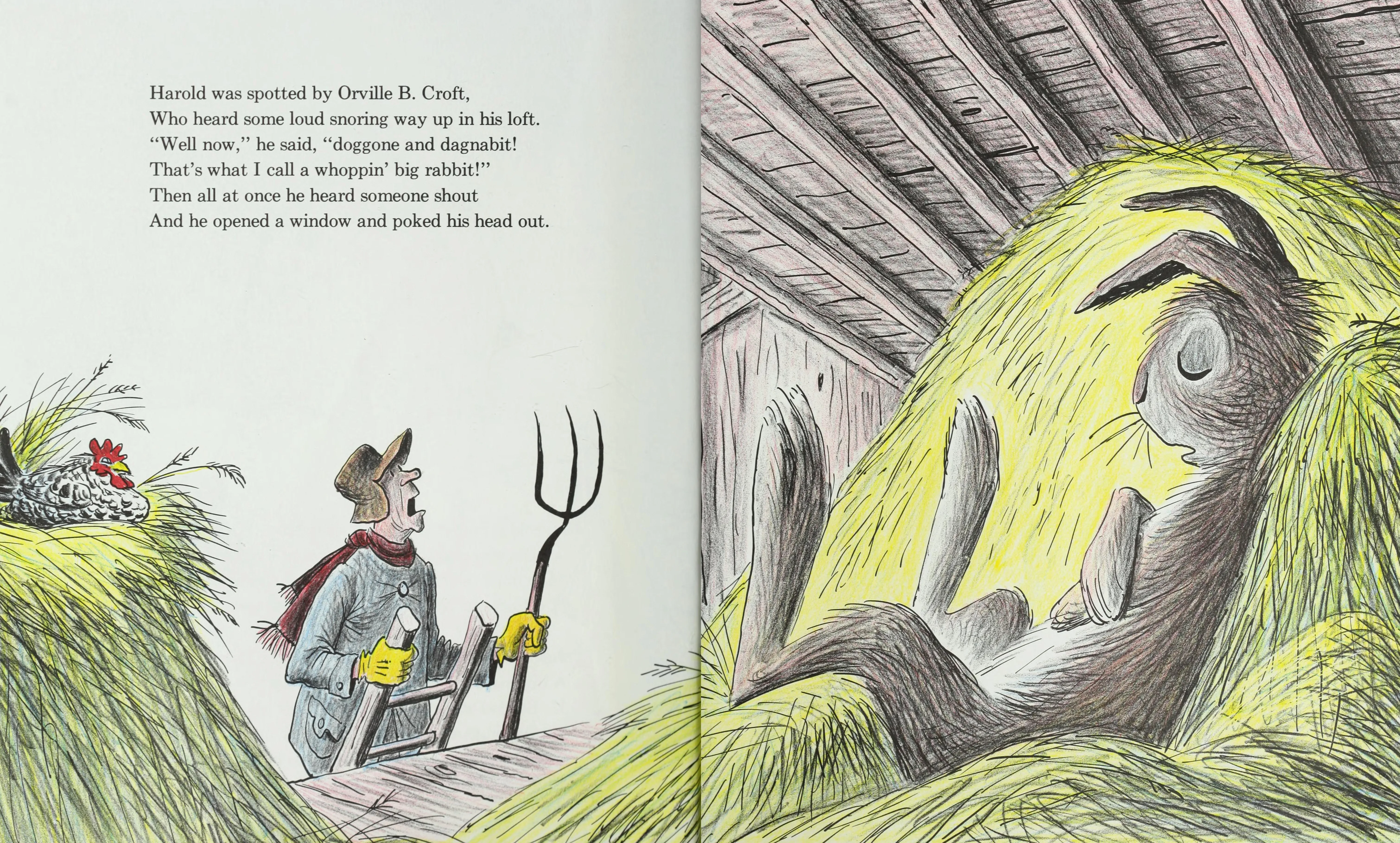 Orville Croft discovers Harold asleep in his hayloft