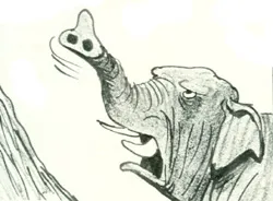 Hathi the bull elephant, character design by Bill Peet, c.1963