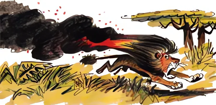 Hubert on fire: early drawing
