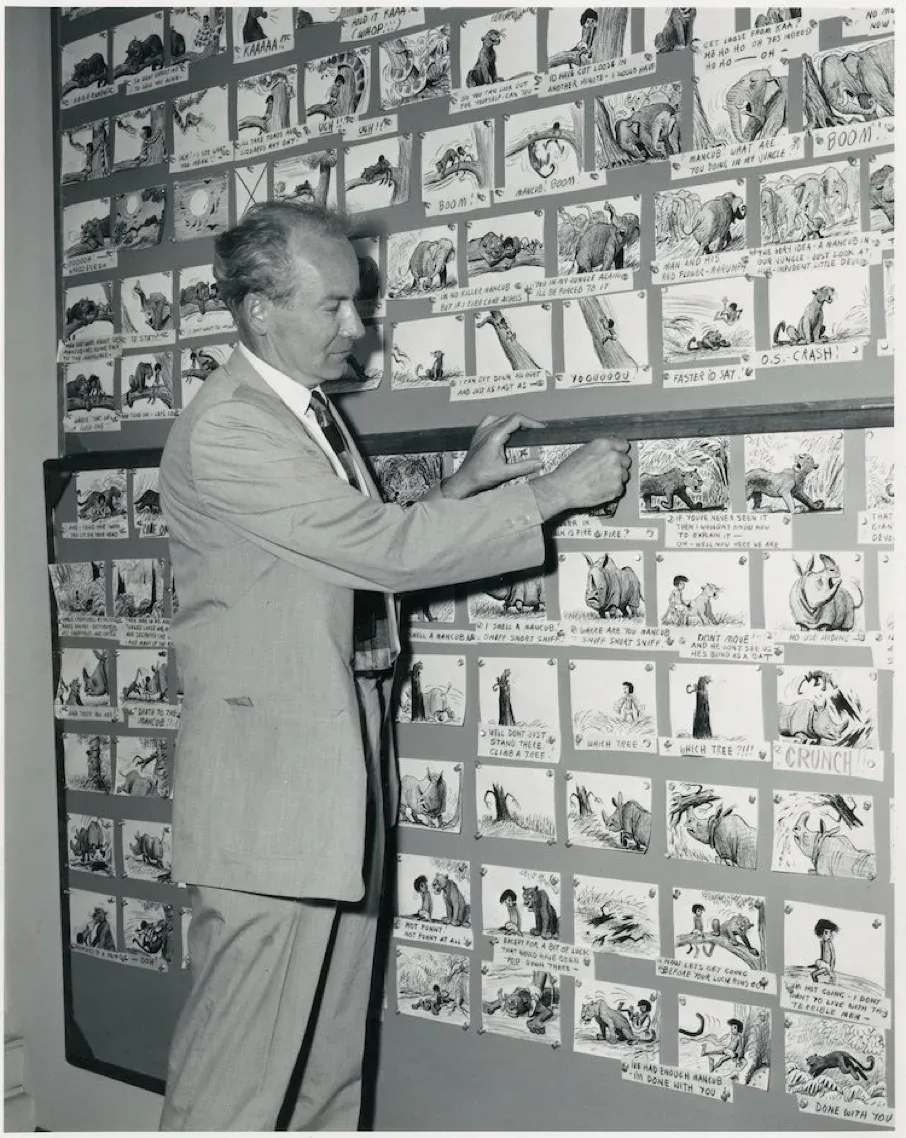 A Bill Peet storyboard for The Jungle Book, the project on which he and Walt finally clashed
