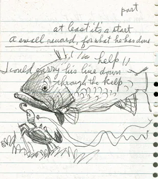 A page from one of the small notebooks Bill always carried