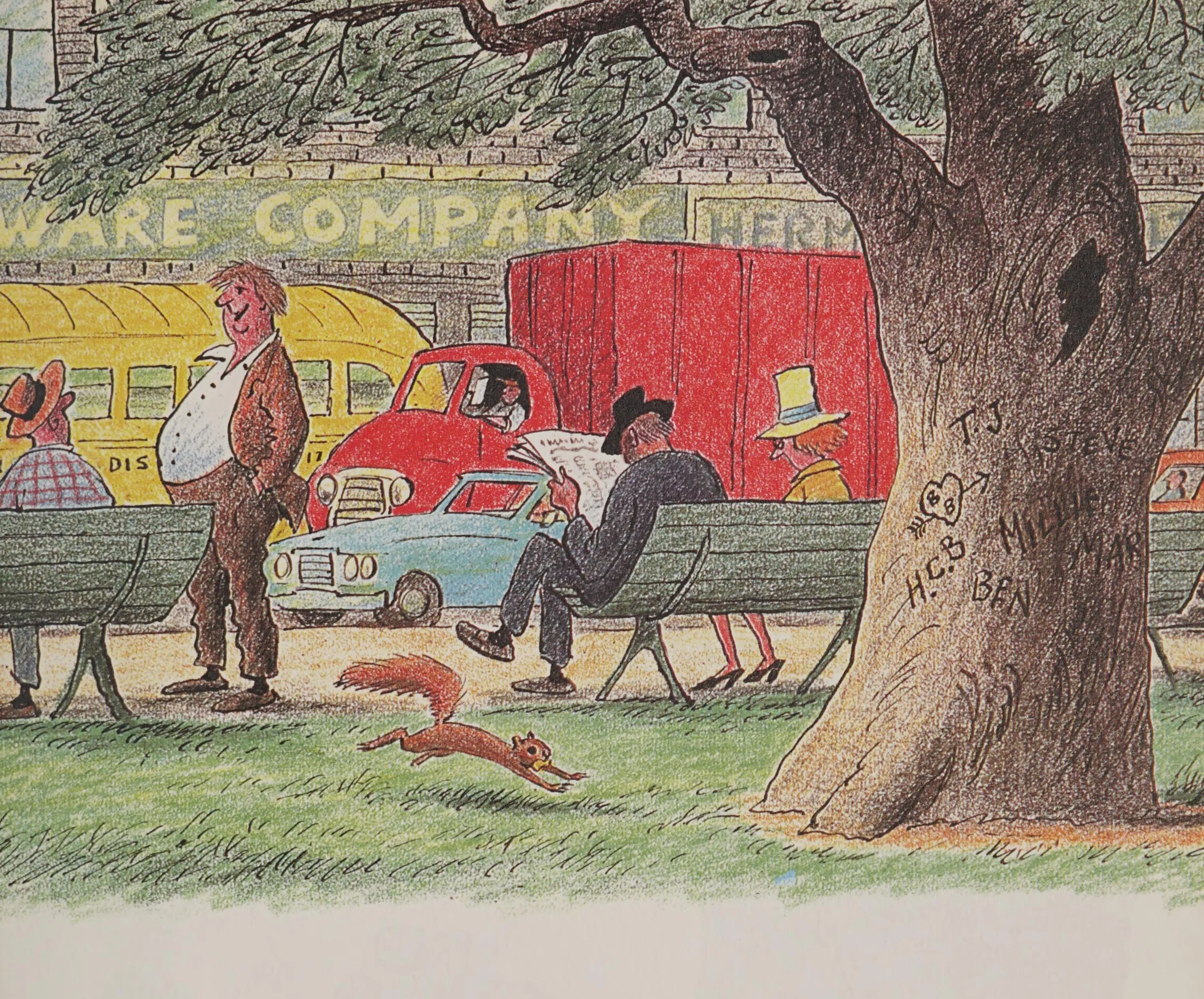 Merle the timid squirrel in his big city park