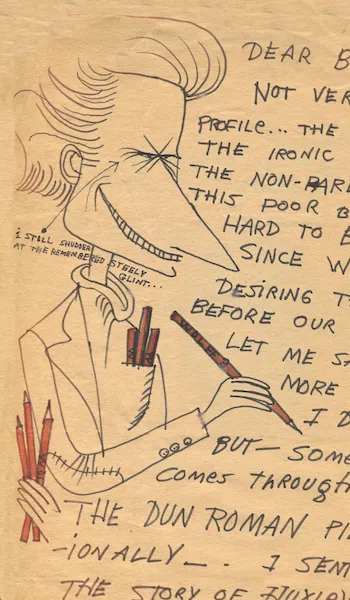 A caricature of Bill Peet by illustrator Martin Provensen
