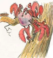 An illustration of the mysterious speckled egg, from The Pinkish, Purplish, Bluish Egg