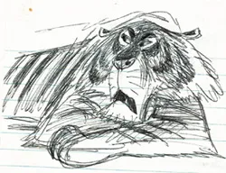 Shere Khan the tiger, character study by Bill Peet, c.1963