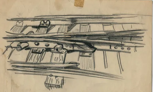 A switch-engine sketch by Bill Peet