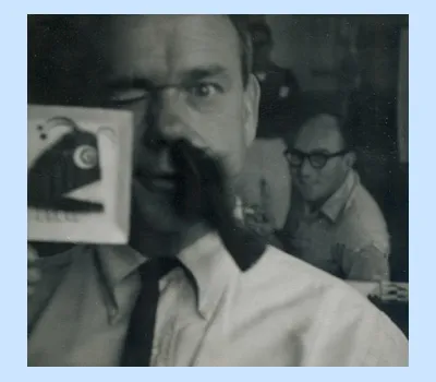 A photograph of Disney animator Ward Kimball