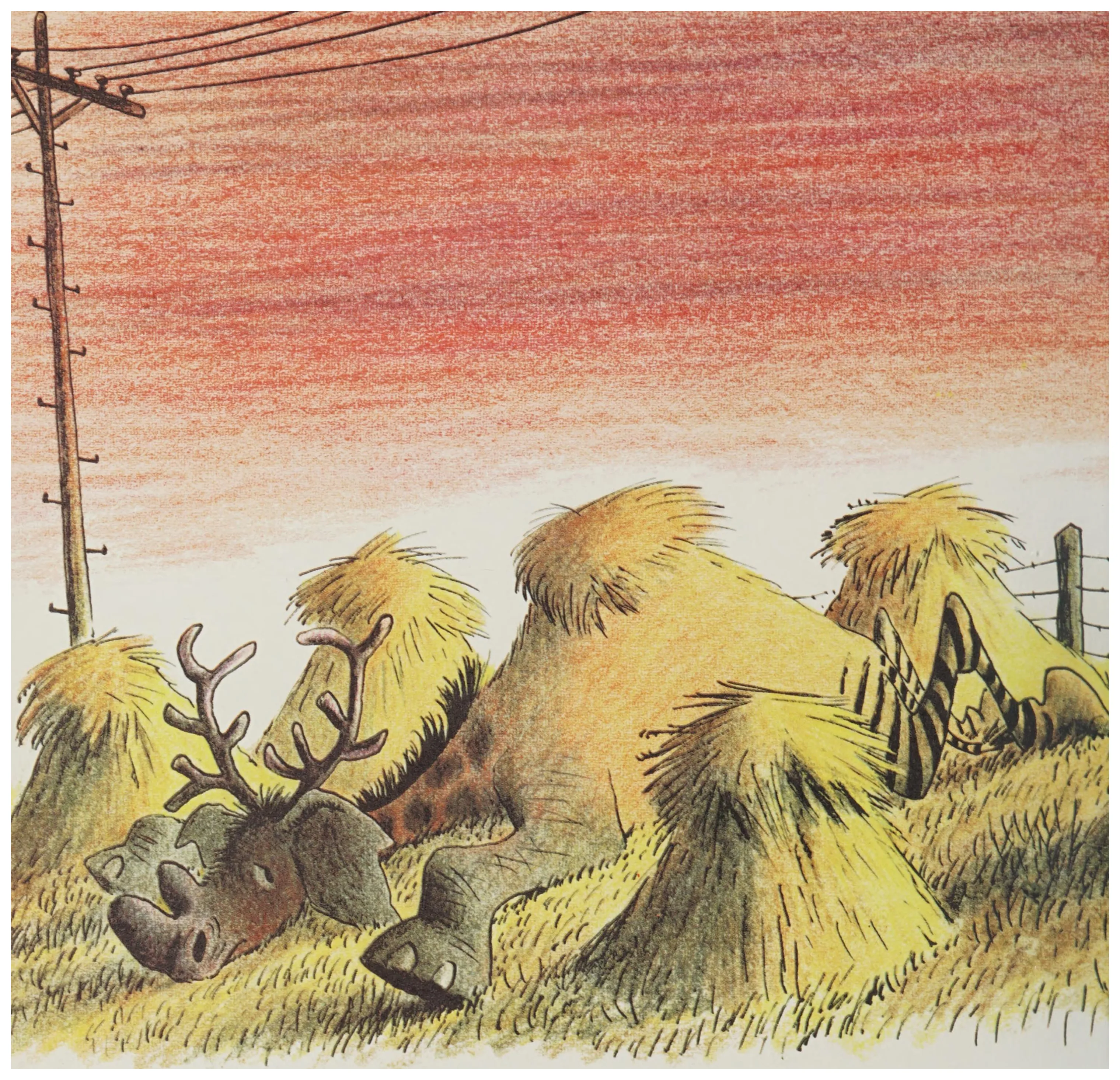 The Whingdingdilly sprawls headlong into the wheat shocks