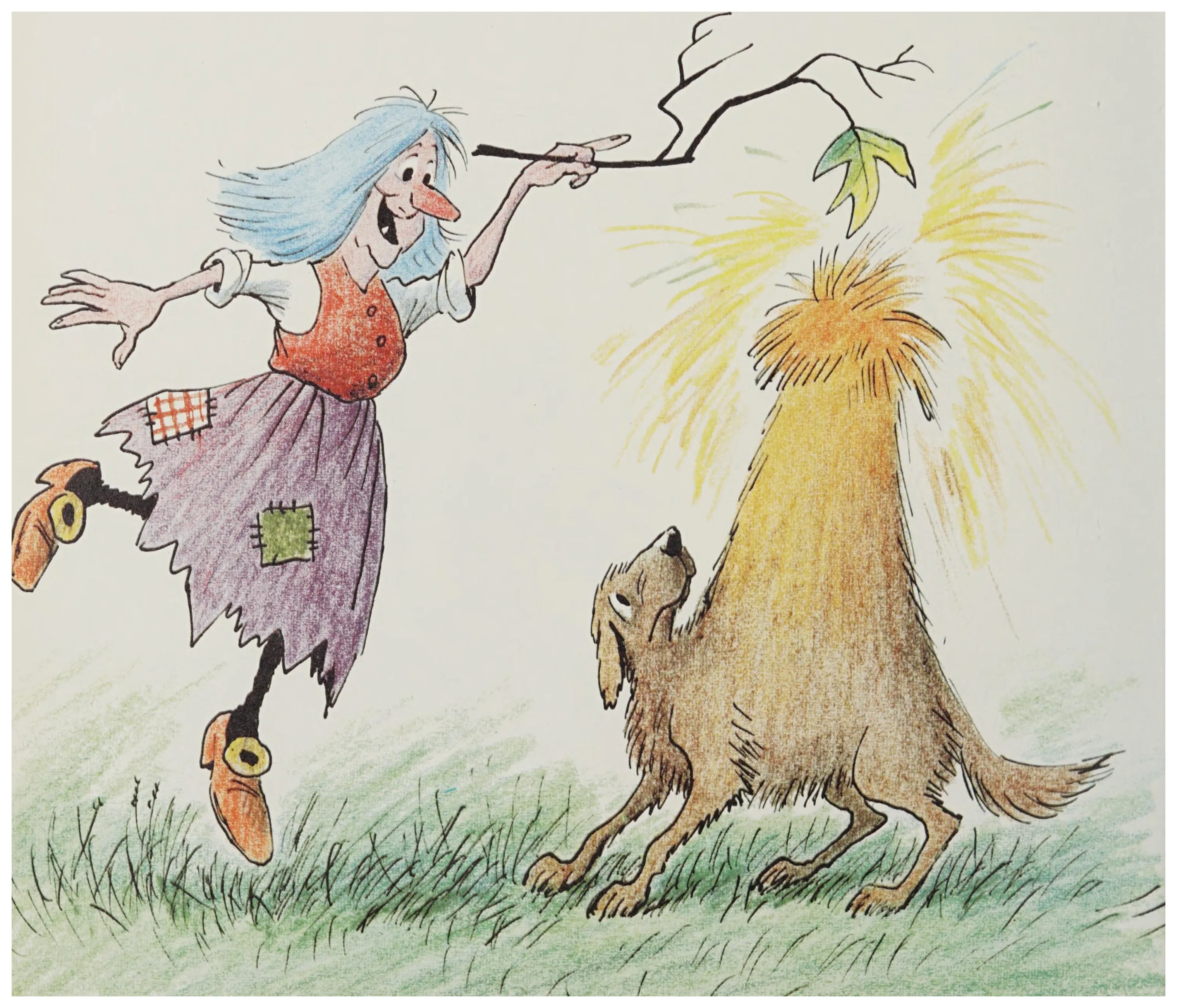 Zildy the witch works her magic on Scamp