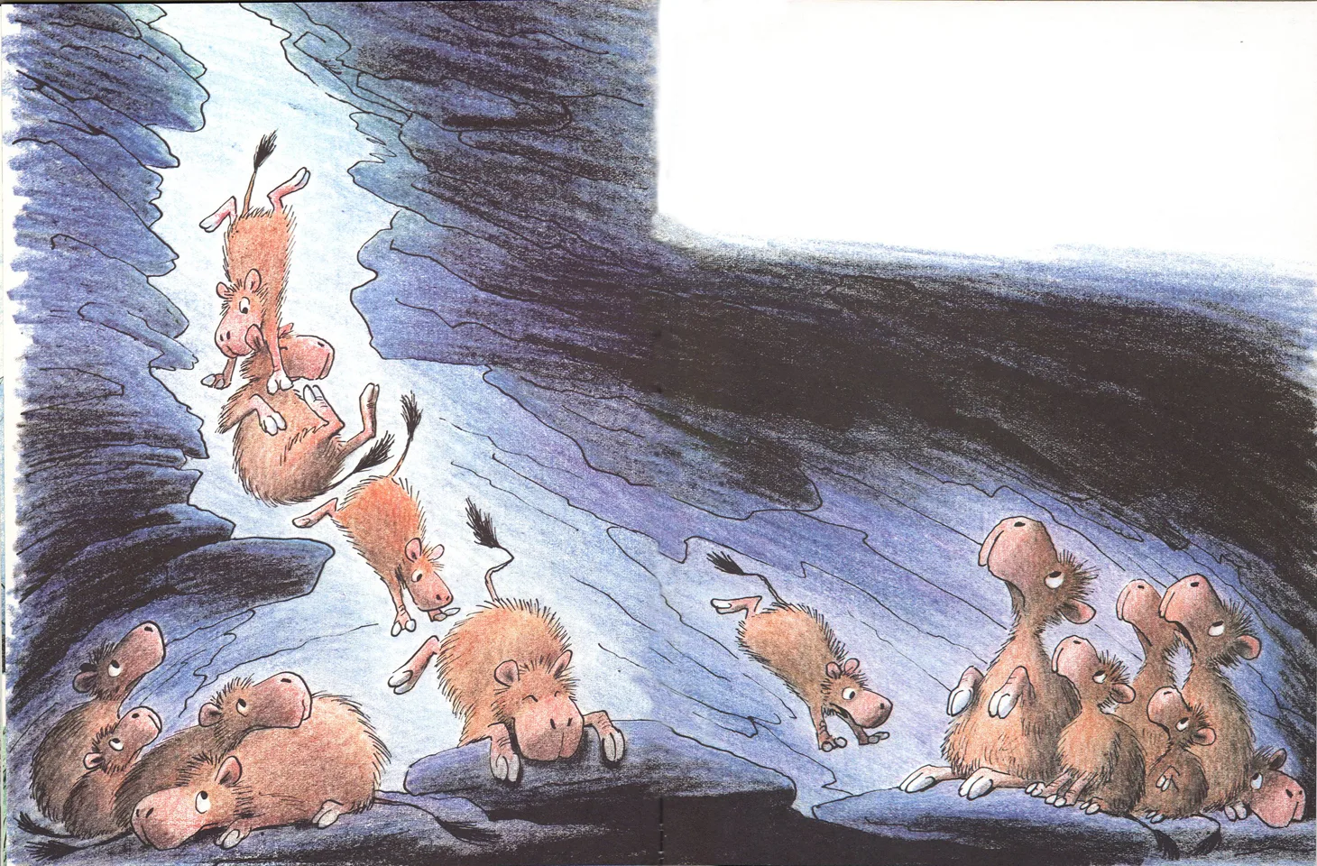 The Wumps flee underground to escape the Pollutians
