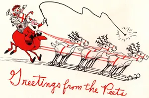 A hand-made Christmas card drawn by Bill Peet